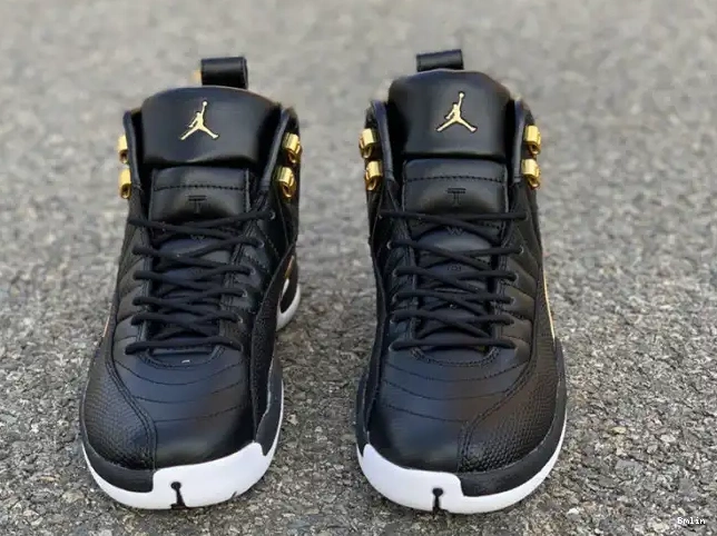Bmlin 'Reptile' Black 12 Air Gold-White Jordan Retro AO6068-007 Metallic 0516